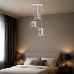 Modern 3 Tier Crystal Chandelier Black Frame Pendant Light With Clear Glass Rods Luxury Ceiling Light Fixture Hanging Light - thumbnail 4