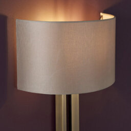 Luminosa Lighting Luminosa Macerata Wall Lamp Matt Antique Brass Plate & Mink Satin Fabric - thumbnail 5