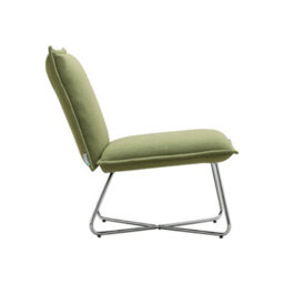 Living And Home Green Modern Linen Accent Chair With Metal Base - thumbnail 5