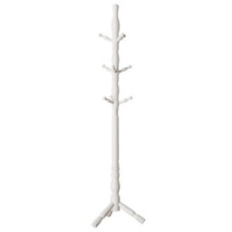 Multibao Posh Solid Wood Coat Stand - 9 Hooks Elegant Rack - Cream White - thumbnail 2