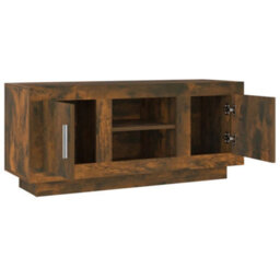 Berkfield Tv Cabinet Smoked Oak 102X35X45 Cm Engineered Wood - thumbnail 7