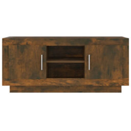 Berkfield Tv Cabinet Smoked Oak 102X35X45 Cm Engineered Wood - thumbnail 5