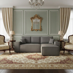 Malaga L Shaped Mdf Corner Sofa Bed With Storage Dl Pull Out Seat Loose Back Cushions 279X94X181 Grey Right - thumbnail 2