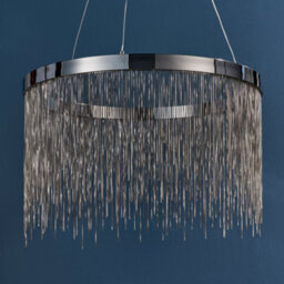 Anson Lighting Frains Chrome And Silver Chain Integrated Led Ceiling Pendant - thumbnail 7