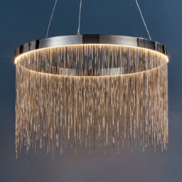 Anson Lighting Frains Chrome And Silver Chain Integrated Led Ceiling Pendant - thumbnail 6
