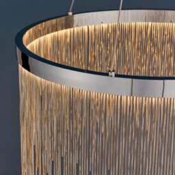 Anson Lighting Frains Chrome And Silver Chain Integrated Led Ceiling Pendant - thumbnail 5