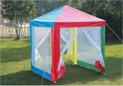 Spot On Dealz Rainbow Kids Gazebo Outdoor Garden Tents And Gazebos Colourful Design Sides Zip Up Party Tent - image 1