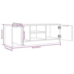Berkfield Tv Cabinet Sonoma Oak 102X35X36.5 Cm Engineered Wood - thumbnail 8