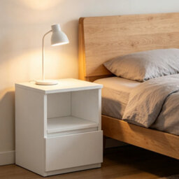 Modern Bedside Table With Drawers Storage Nightstand Wooden Cabinet For Bedroom Home - thumbnail 6