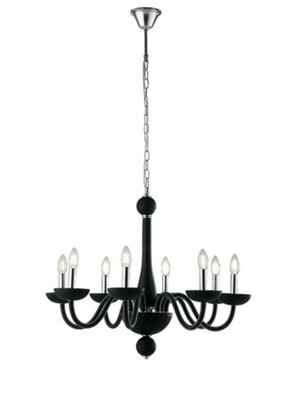 Luminosa Lighting Luminosa Alfiere 8 Light Chandeliers Black 74X59Cm - image 1