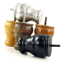 L&F 4X Wooden Bun Feet Antique Brown Stain Replacement Furniture Legs Sofas Chairs Footstools M8 Cwc802 - thumbnail 8