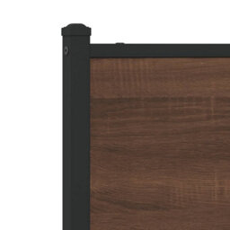 Berkfield Headboard Brown Oak 180 Cm Engineered Wood And Steel - thumbnail 6