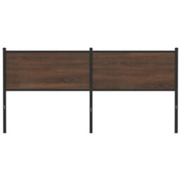 Berkfield Headboard Brown Oak 180 Cm Engineered Wood And Steel - thumbnail 3