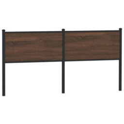 Berkfield Headboard Brown Oak 180 Cm Engineered Wood And Steel - thumbnail 5