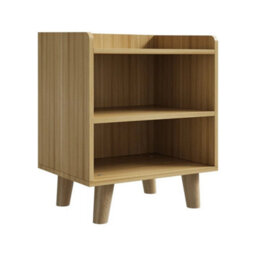 Bedside Table Nightstand Modern Bedroom Furniture With 2 Open - thumbnail 1