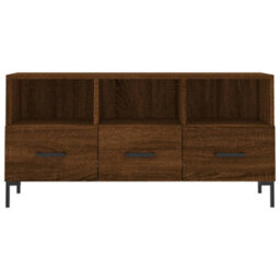Berkfield Tv Cabinet Brown Oak 102X36X50 Cm Engineered Wood - thumbnail 5