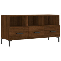 Berkfield Tv Cabinet Brown Oak 102X36X50 Cm Engineered Wood - thumbnail 2