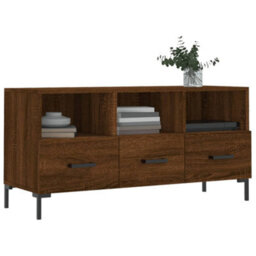 Berkfield Tv Cabinet Brown Oak 102X36X50 Cm Engineered Wood - thumbnail 3