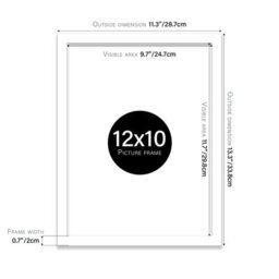 12X10 White Picture Frame (30.5 X 25.4Cm) Poster, Photo, Artwork, Gallery Wall Or Print - thumbnail 3