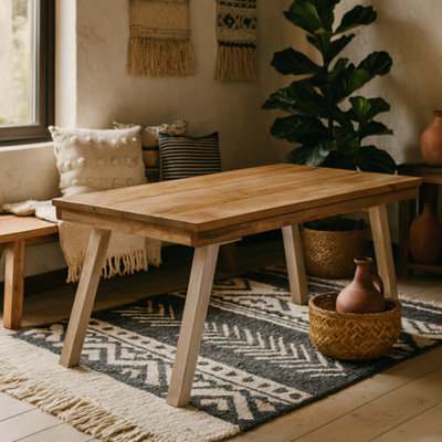 Wyld Haus Los Angeles Reclaimed Wood And Metal Dining Table 1500mm - image 1