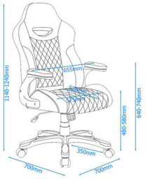 Alphason Dorel Home Silverstone Gaming Chair In Black - thumbnail 3