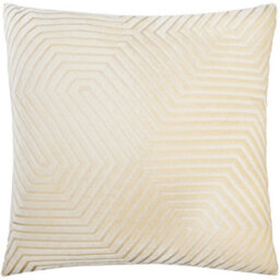 Paoletti Evoke Cut Velvet Feather Filled Cushion, Ivory, 55 X 55Cm - thumbnail 1