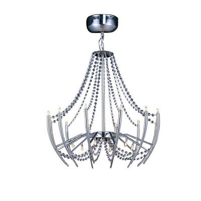 Luminosa Lighting Luminosa Zest Pendant Round 18 Light G4 Polished Chrome/crystal, Not Led/cfl Compatible - image 1