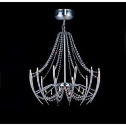 Luminosa Lighting Luminosa Zest Pendant Round 18 Light G4 Polished Chrome/crystal, Not Led/cfl Compatible - thumbnail 2