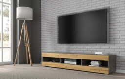 Arte Modern Mantra Tv Cabinet In Oak Artisan W1600mm X H320mm X D350mm - thumbnail 2