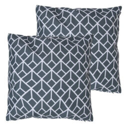 icon Indoor And Outdoor Waterproof Filled Cushion Set Of 2 Slate Grey - thumbnail 1