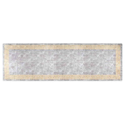Berkfield Durable Rug Washable 80X300 Cm Grey Anti Slip - image 1