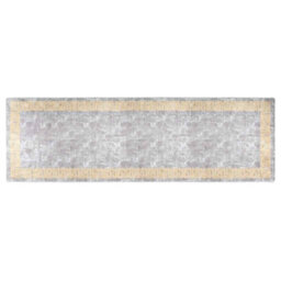 Berkfield Durable Rug Washable 80X300 Cm Grey Anti Slip - thumbnail 2