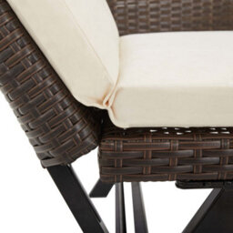Berkfield Garden Bench With Cushions Brown 176 Cm Poly Rattan - thumbnail 9