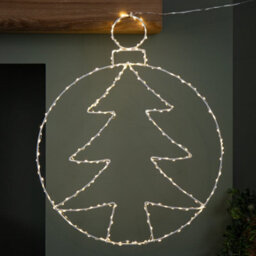 Samuel Alexander 48Cm X 38Cm Light Up Hanging Christmas Tree Bauble With 250 Warm White Leds - thumbnail 1