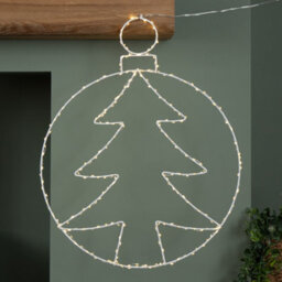 Samuel Alexander 48Cm X 38Cm Light Up Hanging Christmas Tree Bauble With 250 Warm White Leds - thumbnail 3