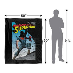 DC comics Superman Alternate Silky Supersoft Blanket Black/multicoloured (One Size) - thumbnail 4