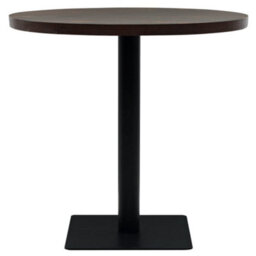 Berkfield Elegant Bistro Table Mdf And Steel Round 80X75 Cm Dark Ash - thumbnail 3