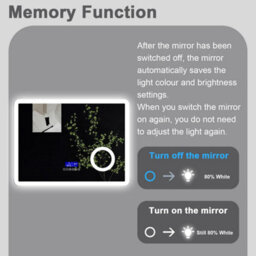 Sline 1000X600mm Bluetooth Led Bathroom Mirror With 3-Colour Modes Demister Pad Magnifying Glass Digital Display Panel - thumbnail 9