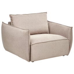 Wyld And Coco Novaliving Taupe Fabric Living Room Set - Low Profile Sofa And Armchairs. - thumbnail 7