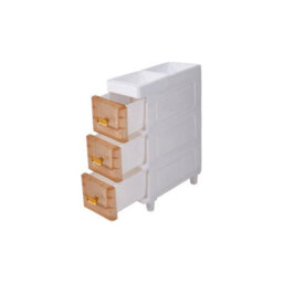 3 Tier Tea Slim Storage Cabinet Narrow Slide Out Drawers Bathroom Kitchen Gap Storage Unit - thumbnail 2