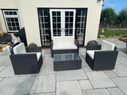Nustone 4 Seater Rattan Garden Furniture Sofa Lounging Set With A 2 Seater Sofa, 2 Armchairs With Luxury Cushions  - thumbnail 7