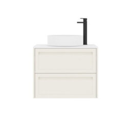Royal Bathrooms Royal Bathroom Elmore 700mm Classic White Wall Mounted Vanity Unit 2 Drawer With Plain White Worktop & No Basin - thumbnail 7