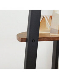 LEDREM Corner Shelf Bookcase - 4 Tier Ladder Shelf - Storage Unit,plant Holder,industrial Style With Steel Frame - thumbnail 8