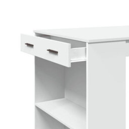 Berkfield Bar Table White 102X70X103.5 Cm Engineered Wood - thumbnail 8