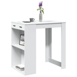 Berkfield Bar Table White 102X70X103.5 Cm Engineered Wood - thumbnail 1