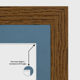AK Frames 20X16 Dark Oak Modern Multi Photo Frame With Pompadour Mount - Holds 9 Apertures (2X) 7X5, (7X) 6X4 Photos - thumbnail 7