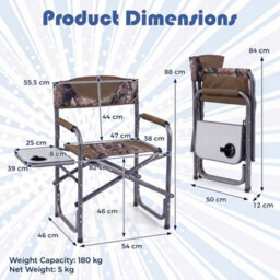Folding Camping Chair For Outdoor Sports W/ Cup Holder - thumbnail 2