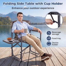 Folding Camping Chair For Outdoor Sports W/ Cup Holder - thumbnail 5