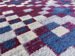 Aspect Furniture Multi Fractals Vintage Geometric Check Pattern Rug (Pink/blue/grey/cream),120X170Cm - thumbnail 2