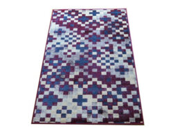 Aspect Furniture Multi Fractals Vintage Geometric Check Pattern Rug (Pink/blue/grey/cream),120X170Cm - thumbnail 5